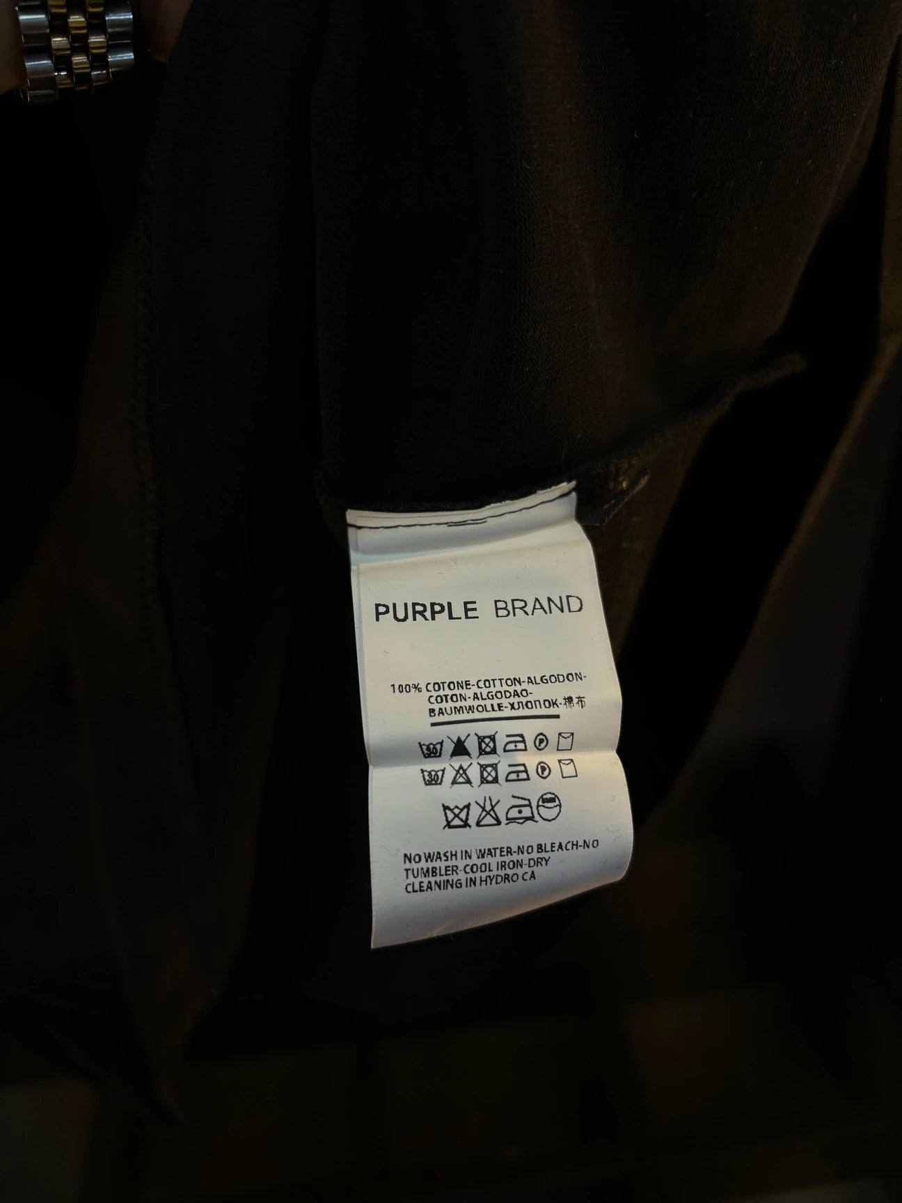Purple black tee